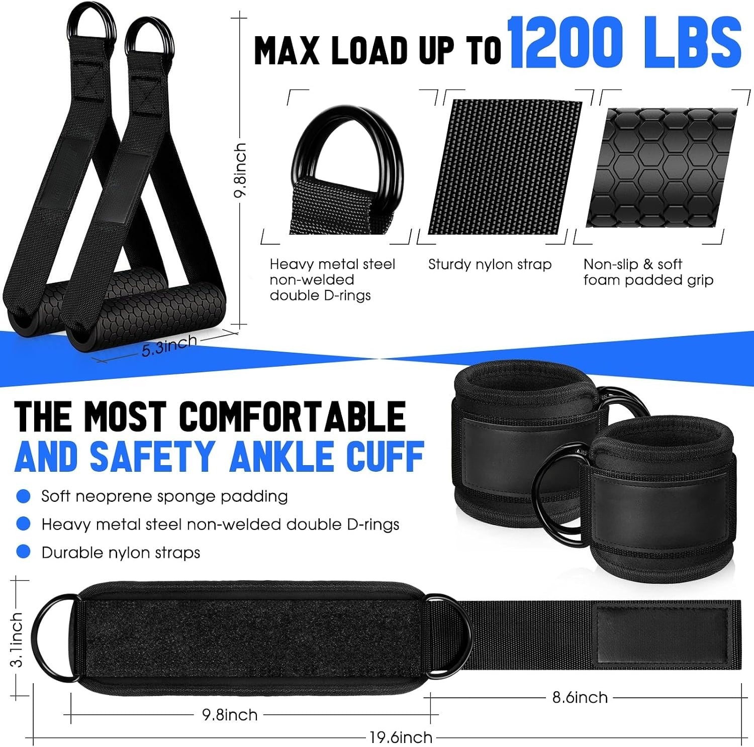 High Weight Resistance Bands Workout Set