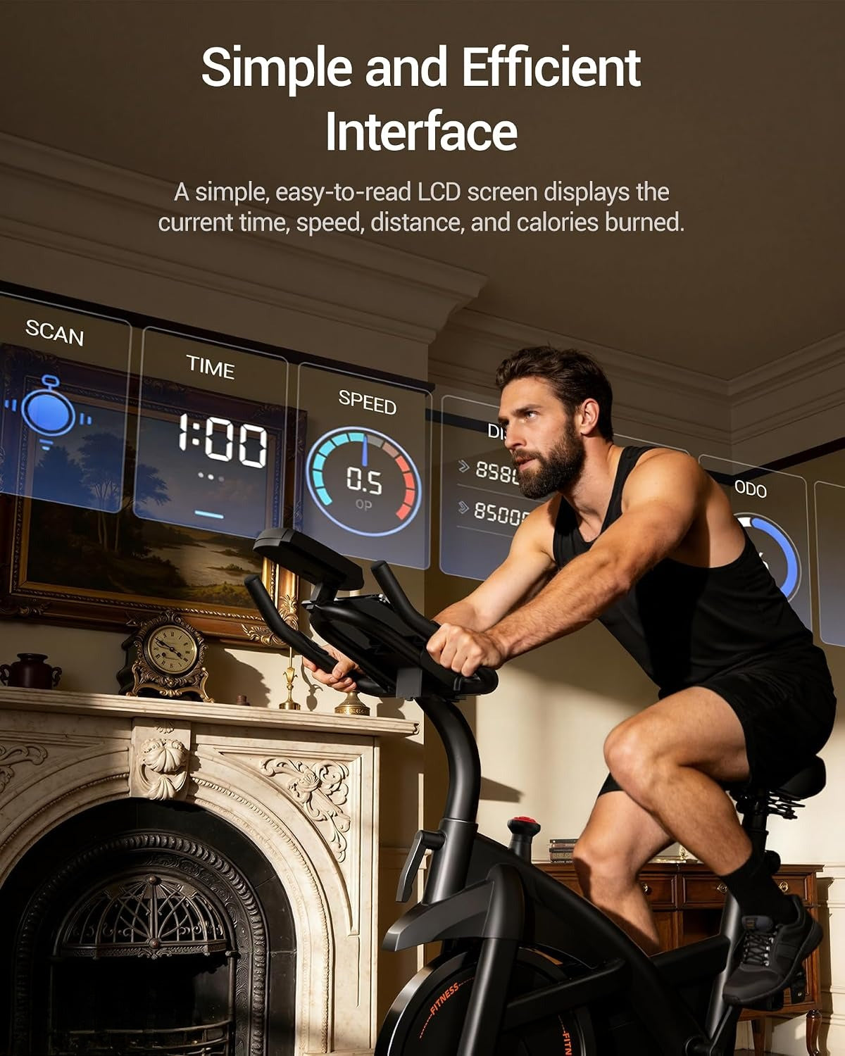Low Noise Indoor Spin Exercise Bike with App