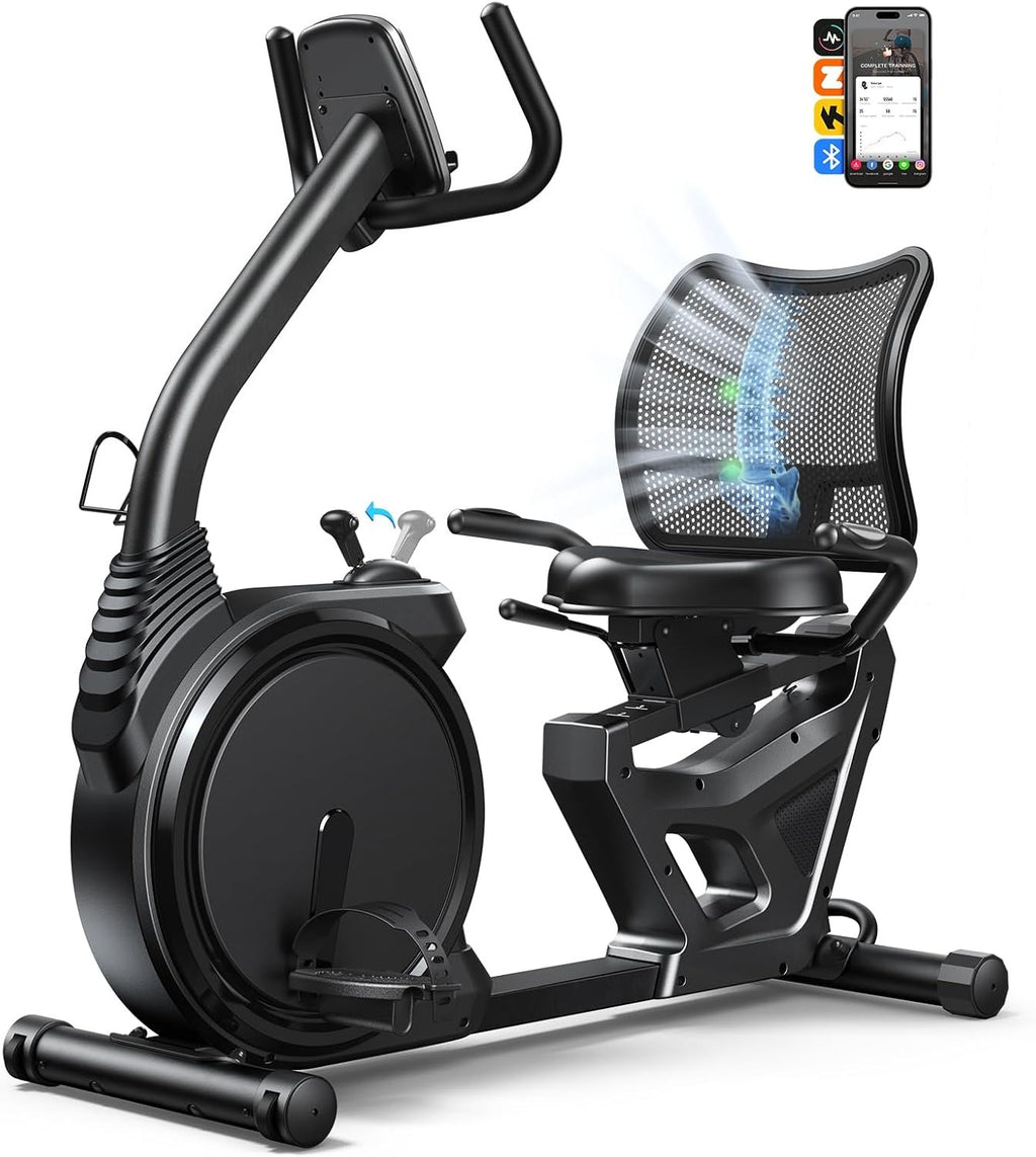 High-End Bluetooth Magnetic Recumbent Exercise Bike