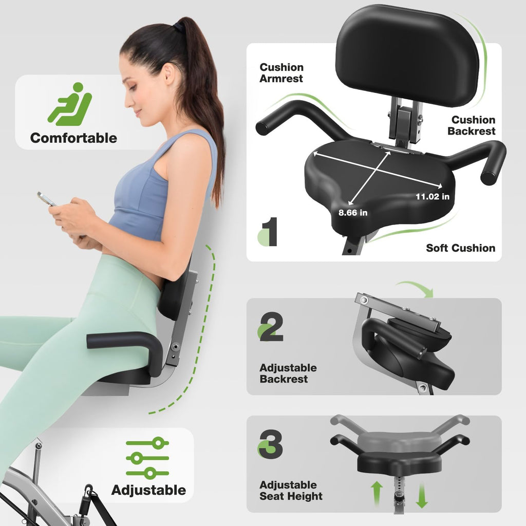 5 in 1 Foldable Magnetic Stationary Exercise Bike