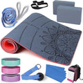 Beginner Yoga Kit with Mat Blocks & Bands