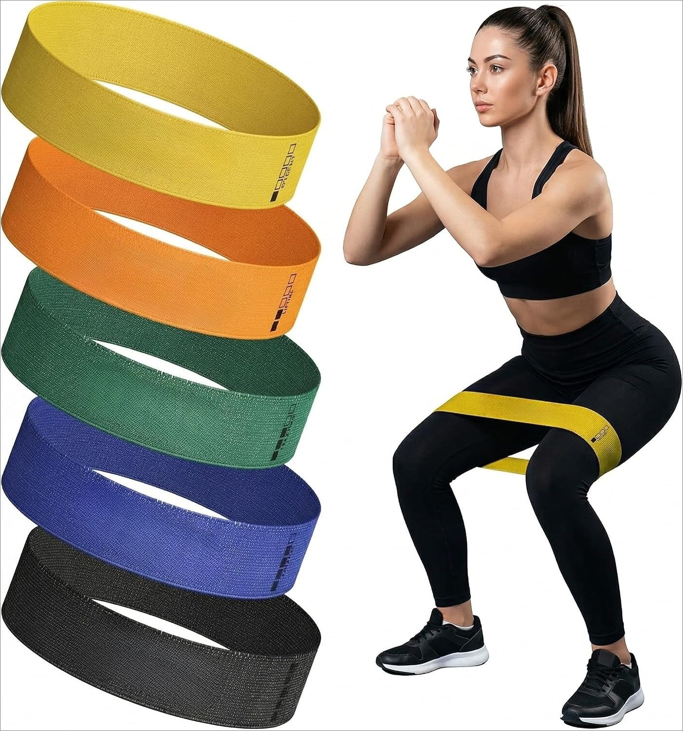 5 Level Fabric Glute Booty Bands Set