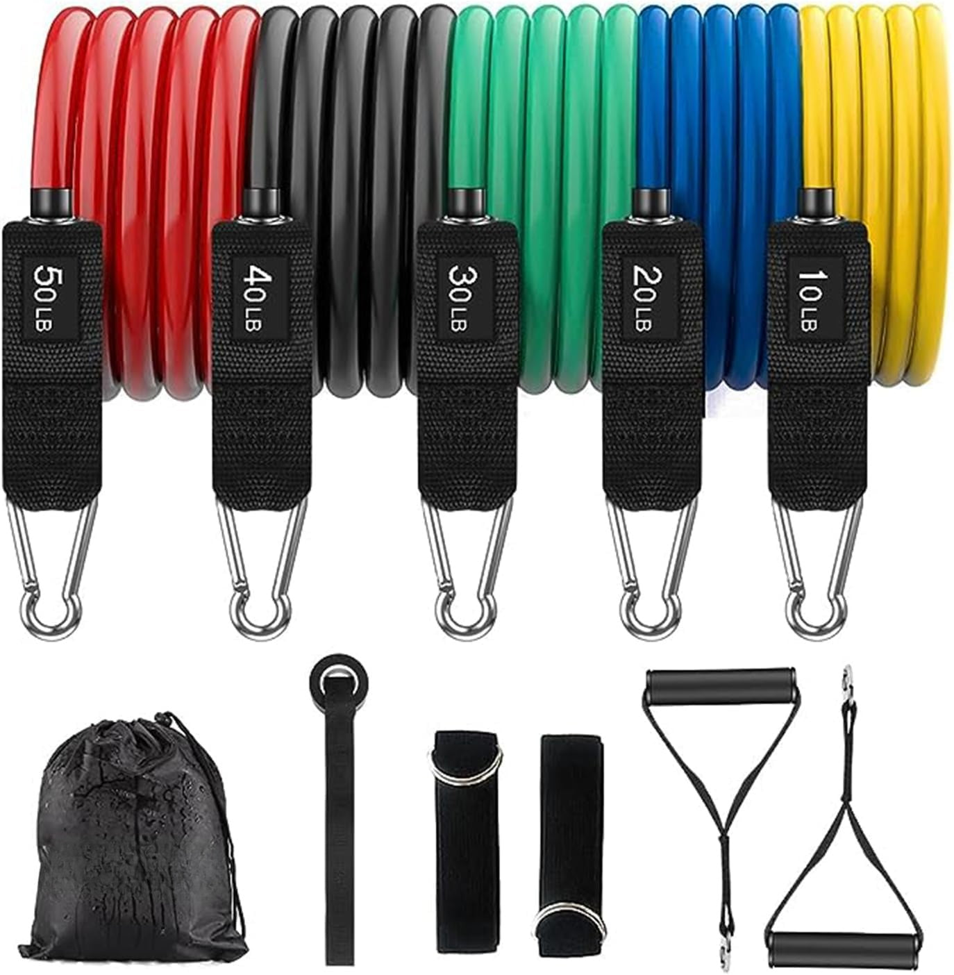 Latex Handled Resistance Bands Set