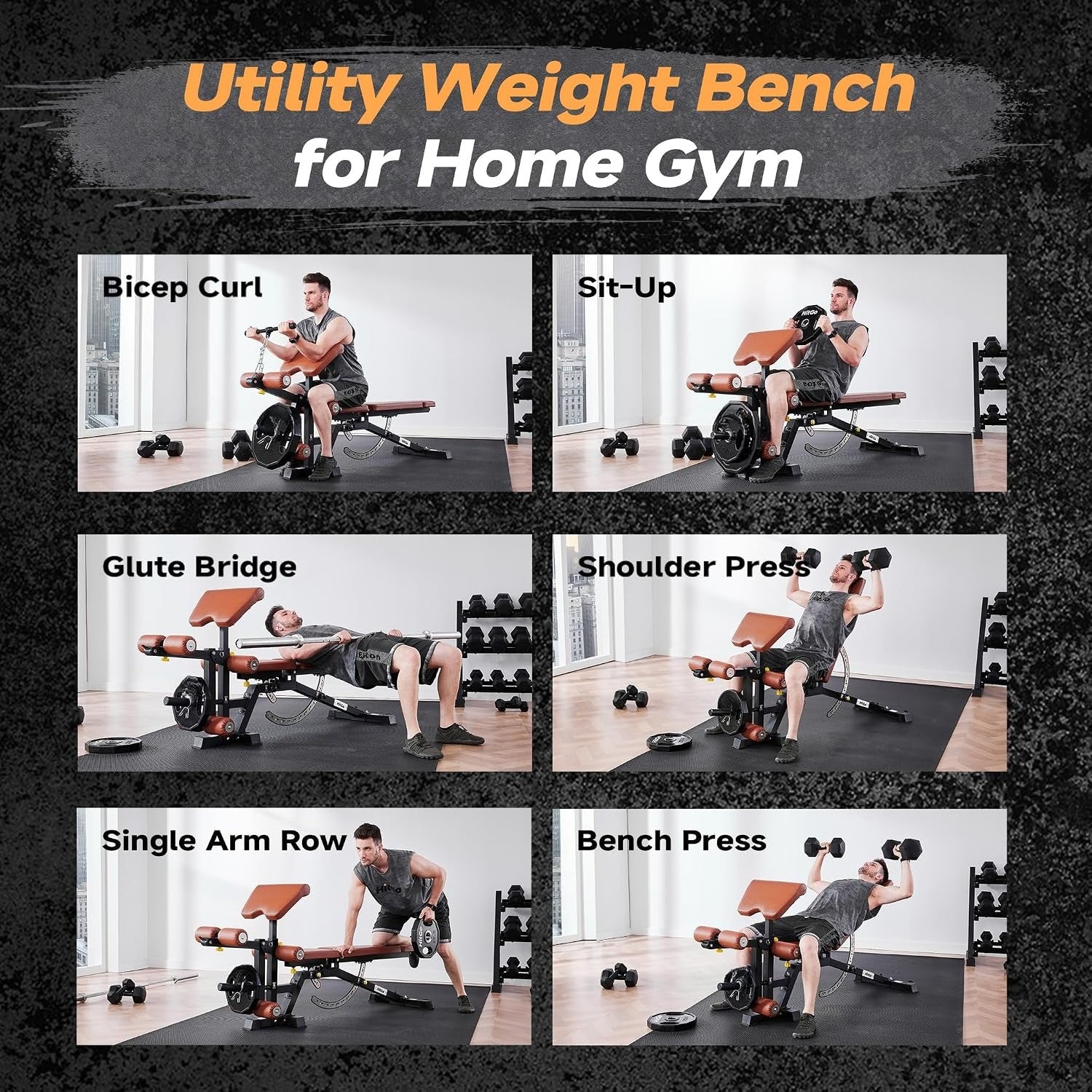 Adjustable Weight Bench with Attachments