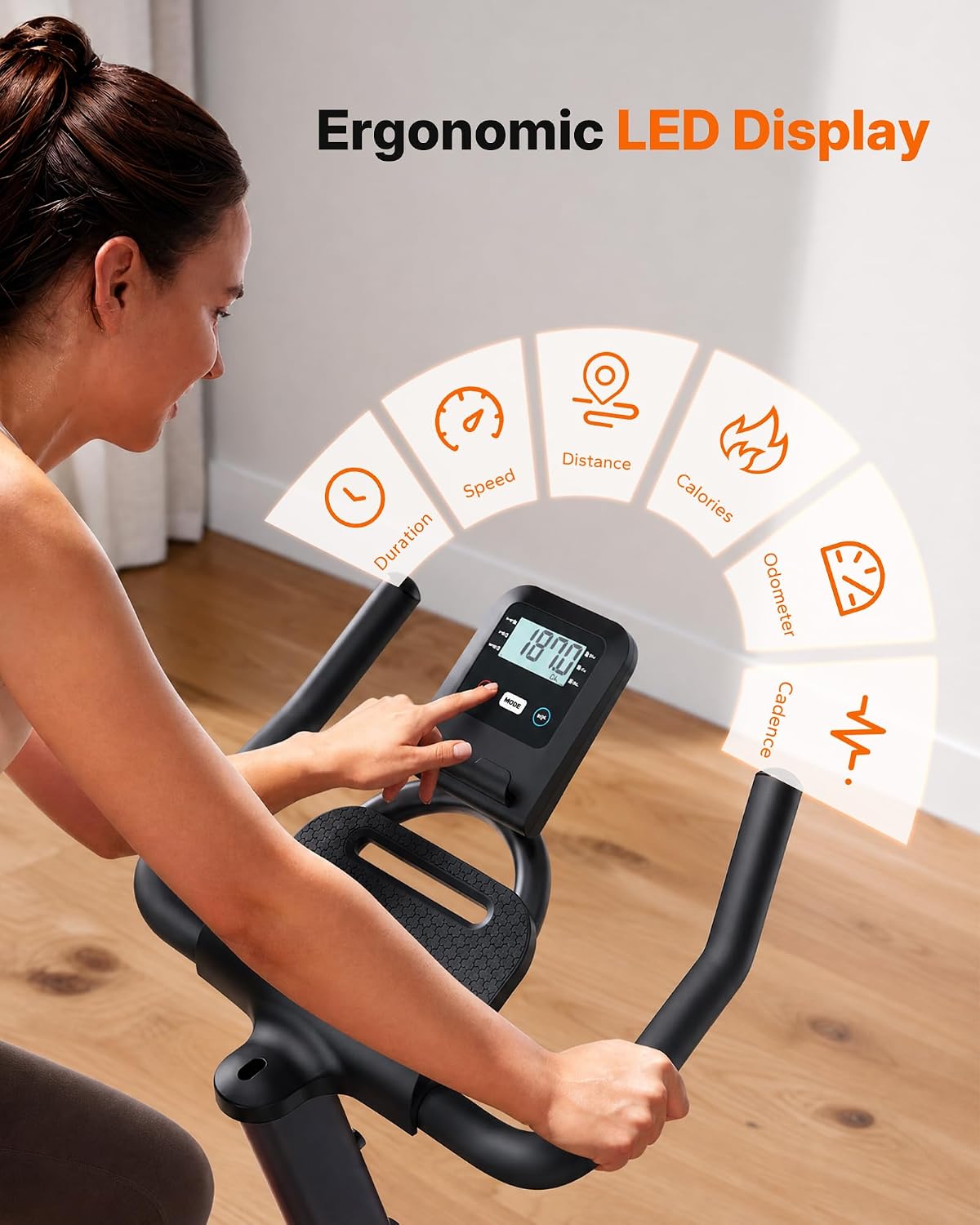 Magnetic Stationary Exercise Bike with App Control