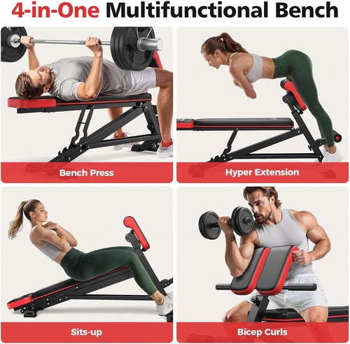 4 in 1 Adjustable Roman Chair Weight Bench