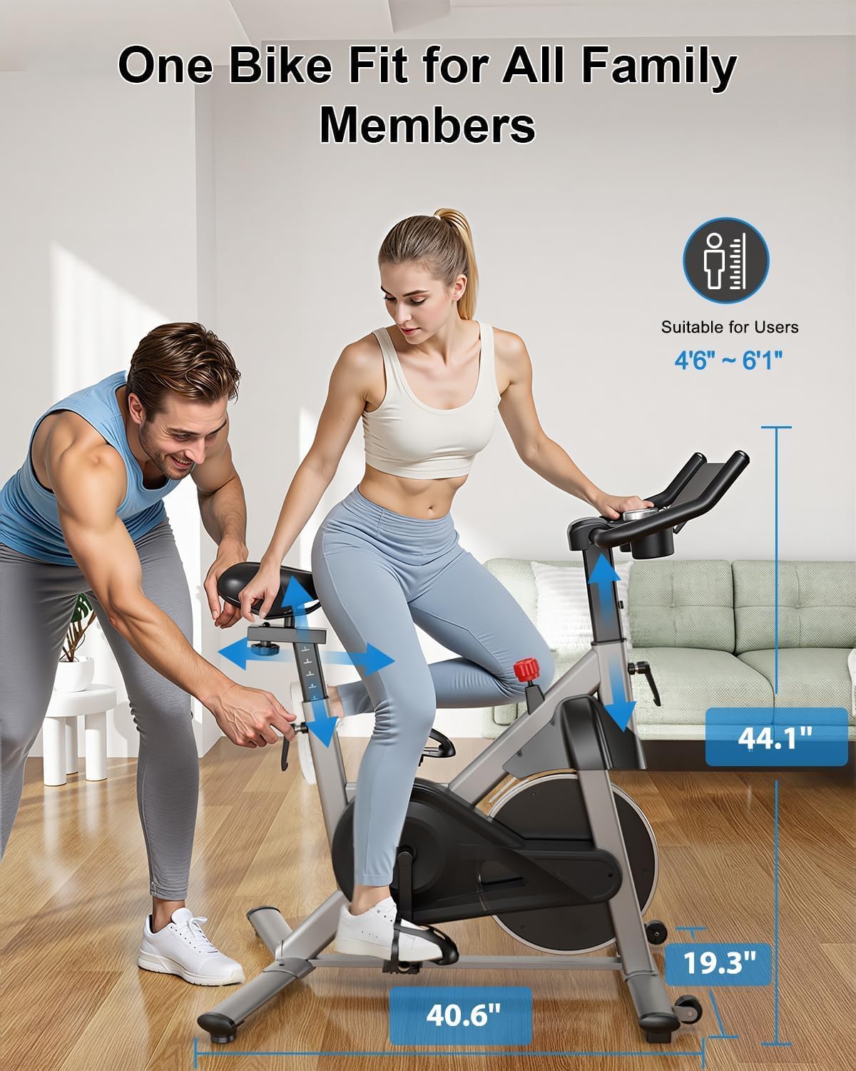 32-Level Magnetic Exercise Bike with App & Belt Drive