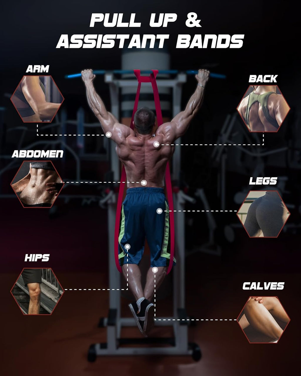 Pull Up Assist Resistance Bands Set