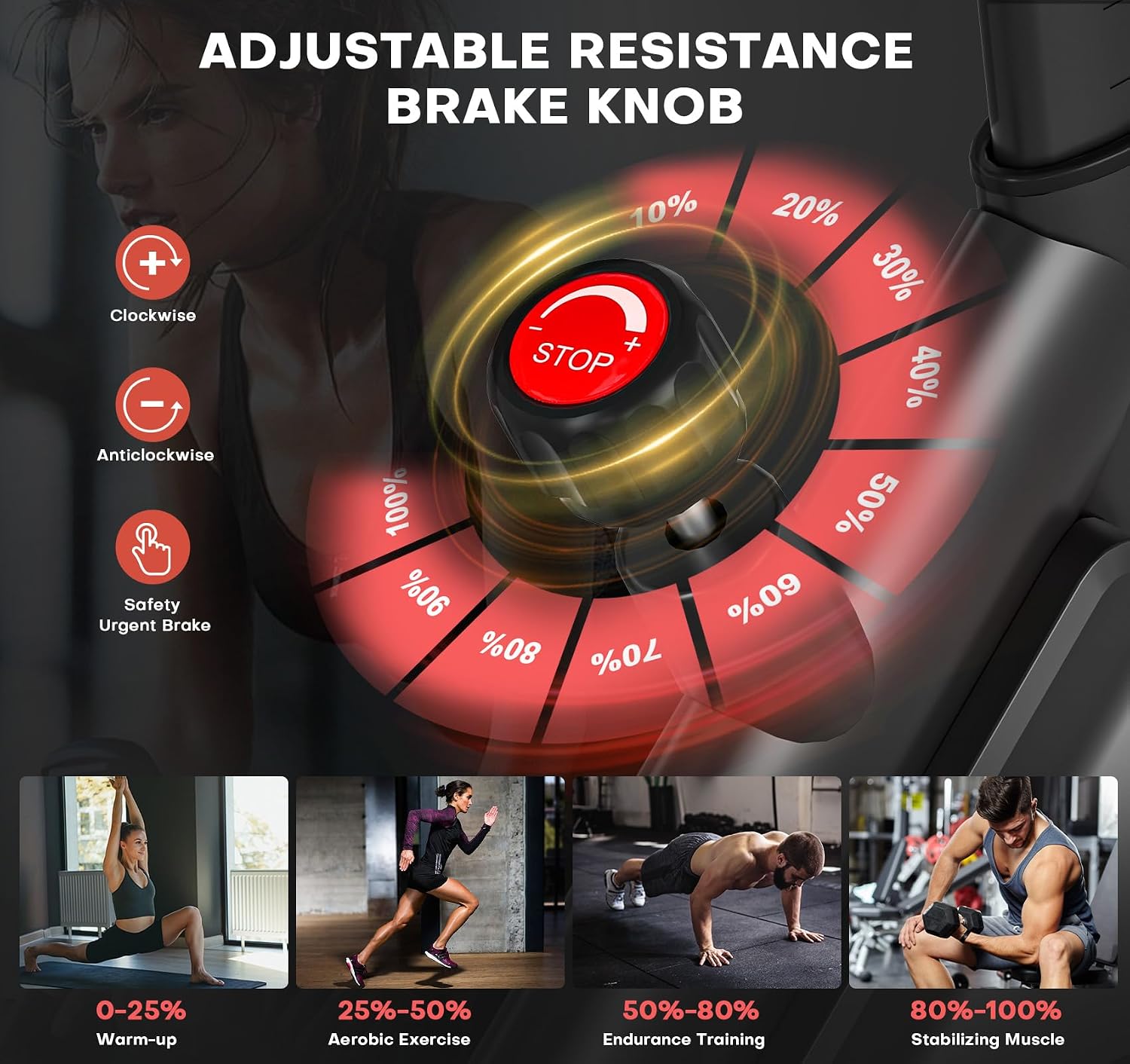Magnetic Stationary Exercise Bike with Digital Monitor