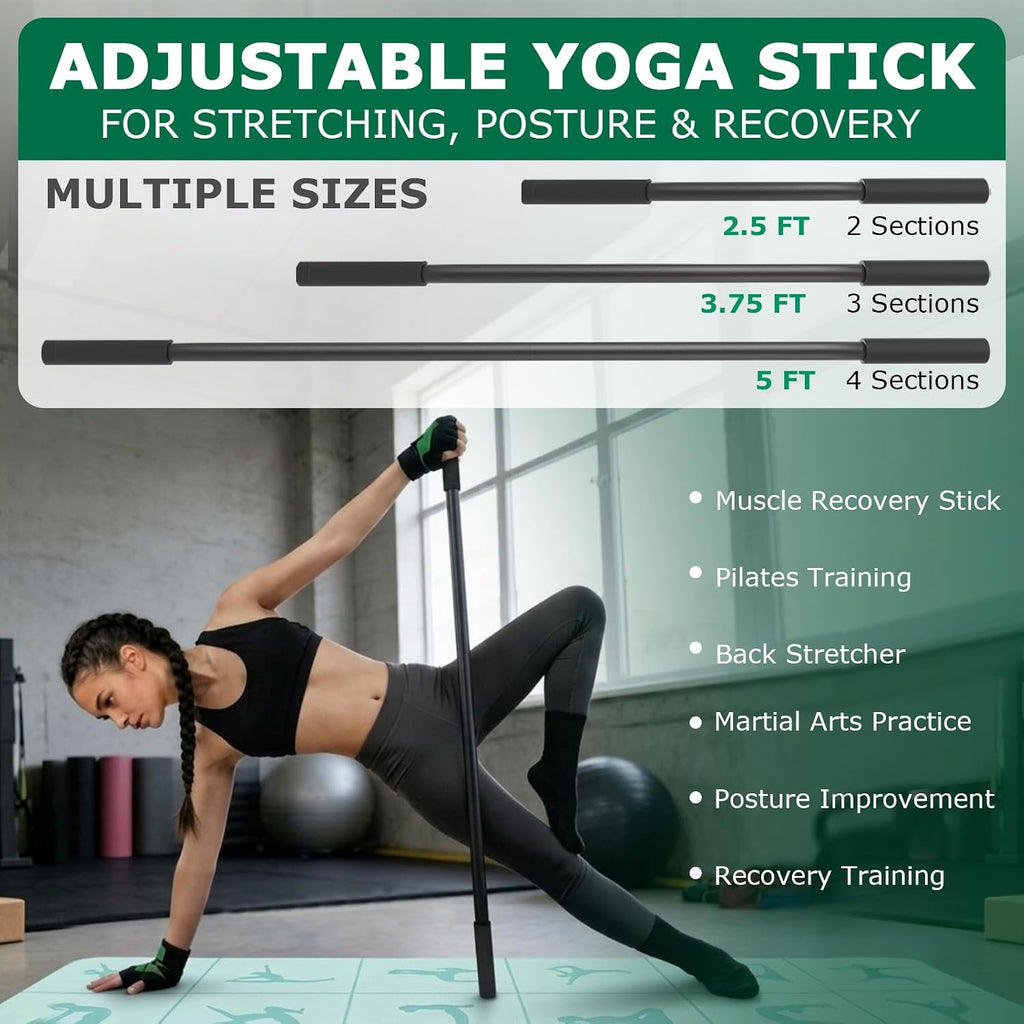 Pilates Yoga Starter Kit with Exercise Stick