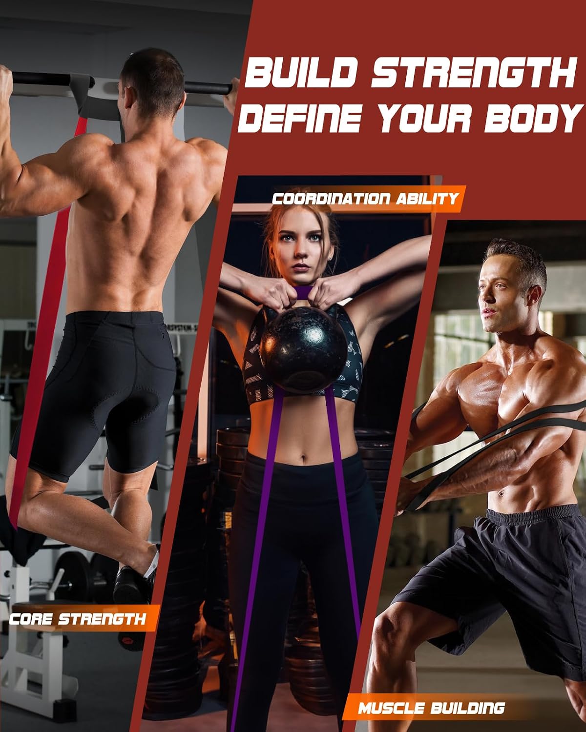 Pull Up Assist Resistance Bands Set