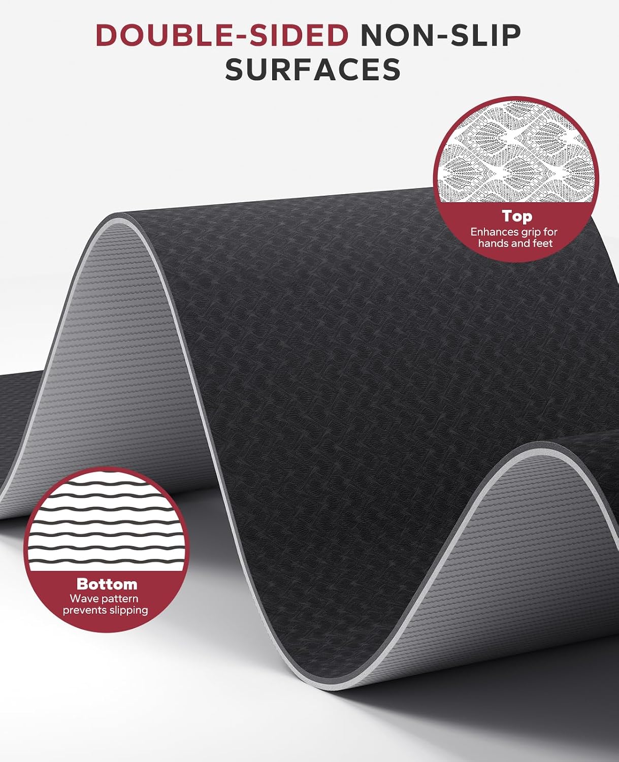 Extra Wide Yoga Mat Set with Blocks & Bands