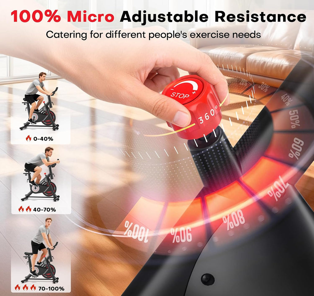 Magnetic Indoor Cycling Bike with Digital Display & App