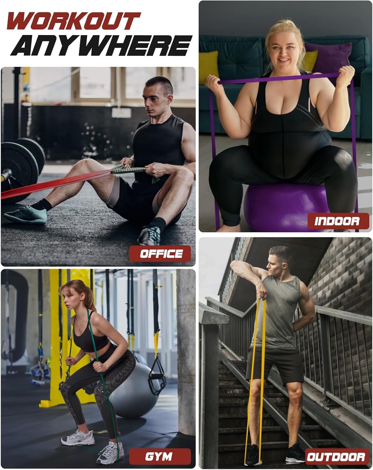 Pull Up Assist Resistance Bands Set