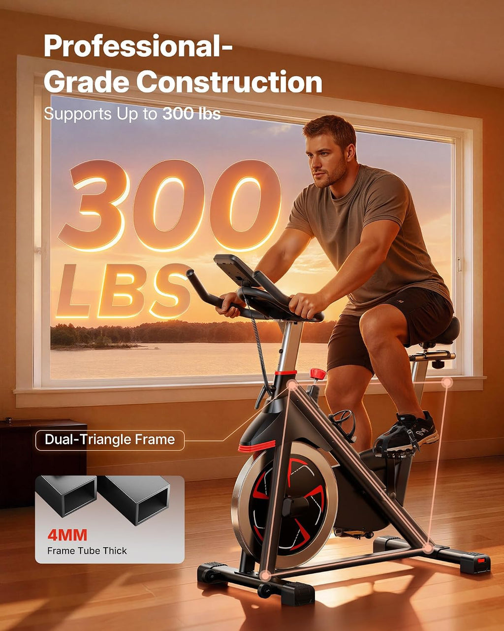 Magnetic Stationary Exercise Bike with App Control