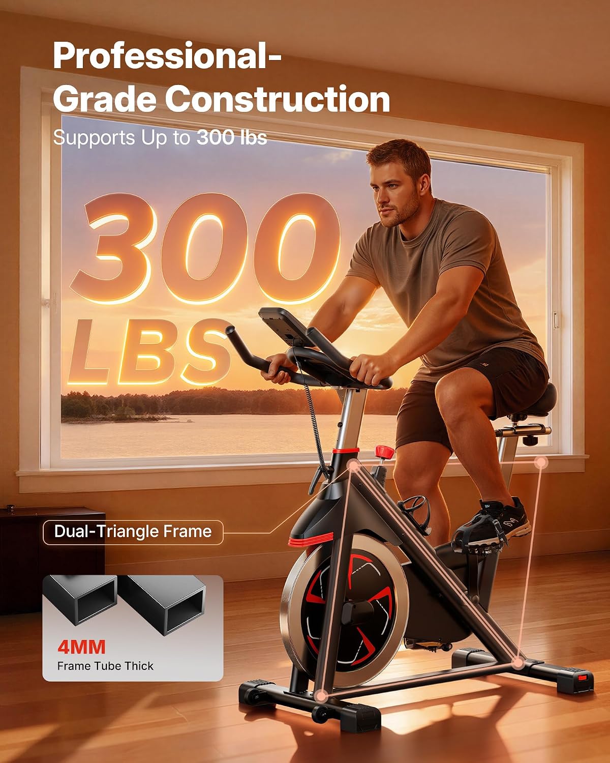 Magnetic Stationary Exercise Bike with App Control