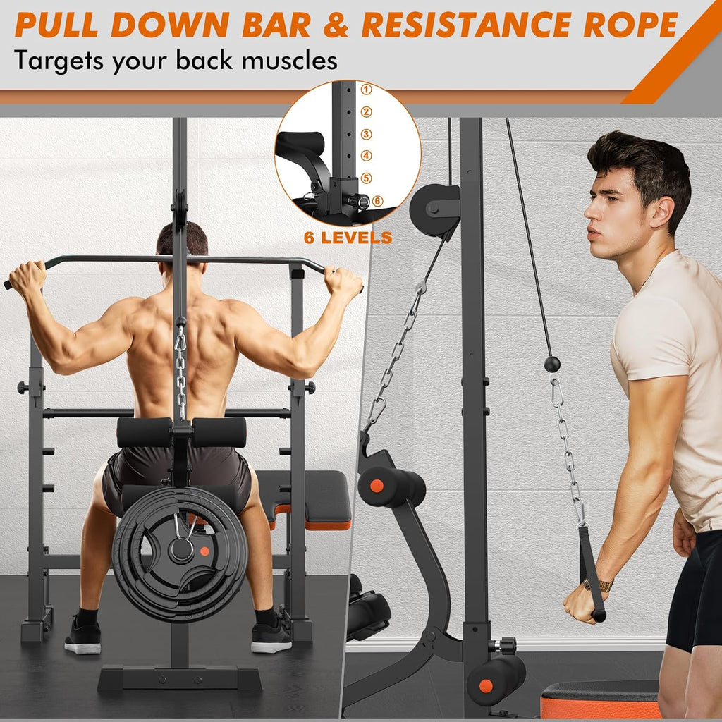 8 in 1 Multi-Function Adjustable Weight Bench