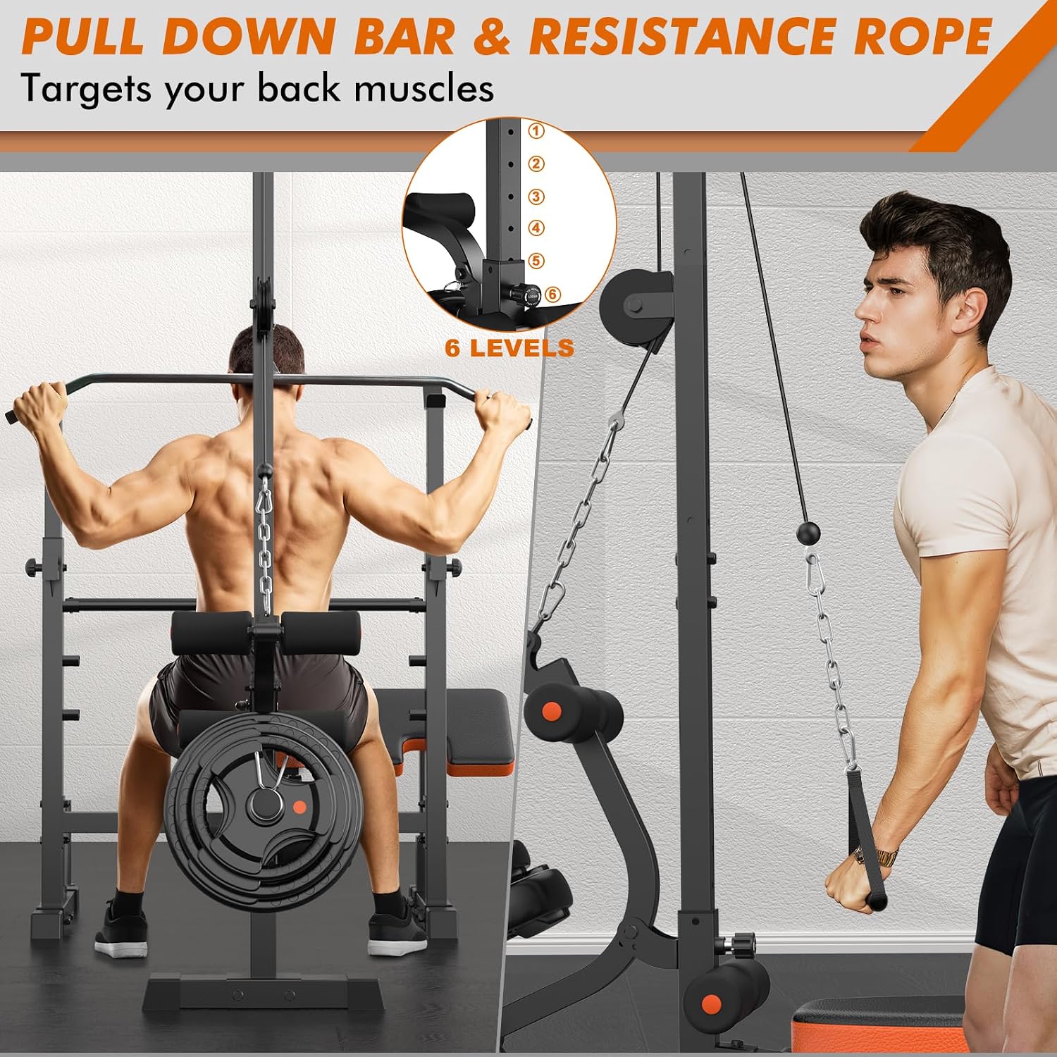 8 in 1 Multi-Function Adjustable Weight Bench