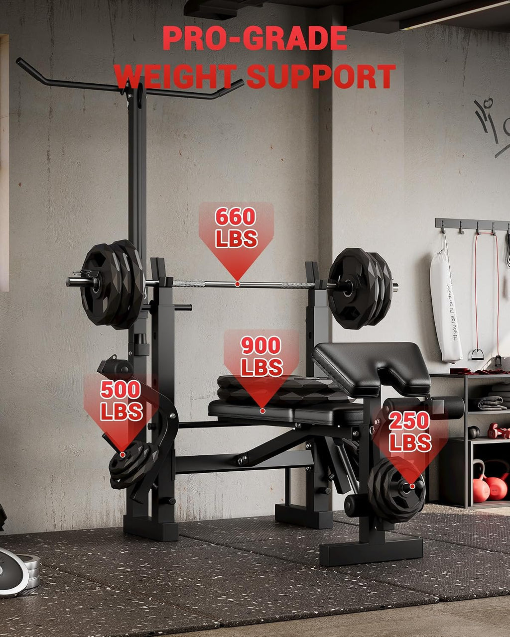 8-in-1 Foldable Multi-Function Weight Bench