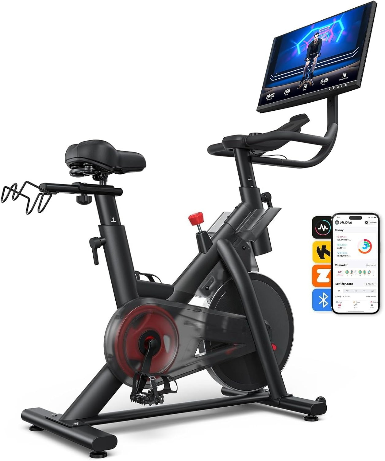 Magnetic Stationary Bike with HD Display & App
