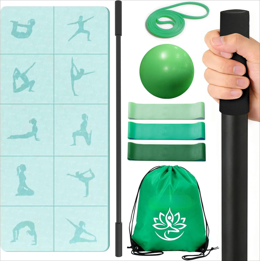 Pilates Yoga Starter Kit with Exercise Stick