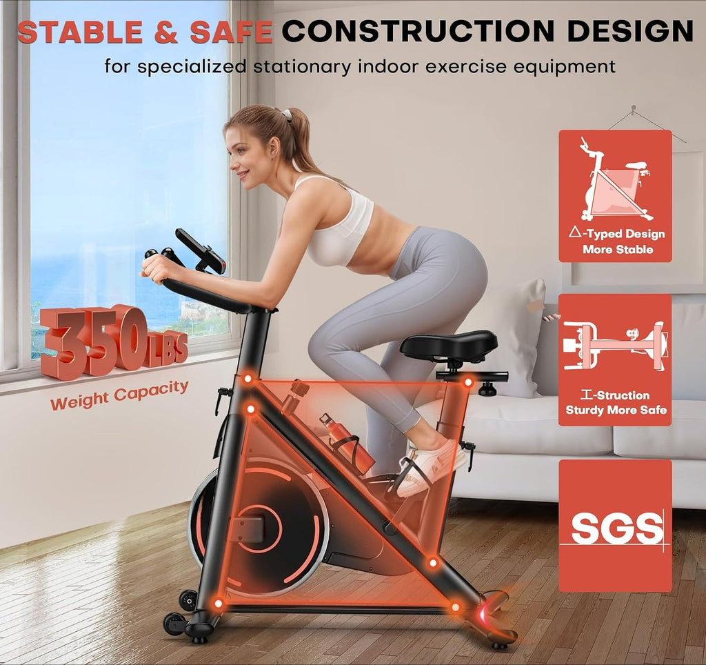 Magnetic Stationary Exercise Bike with Digital Monitor