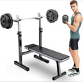 Foldable Weight Bench with Squat Rack & Dip Station