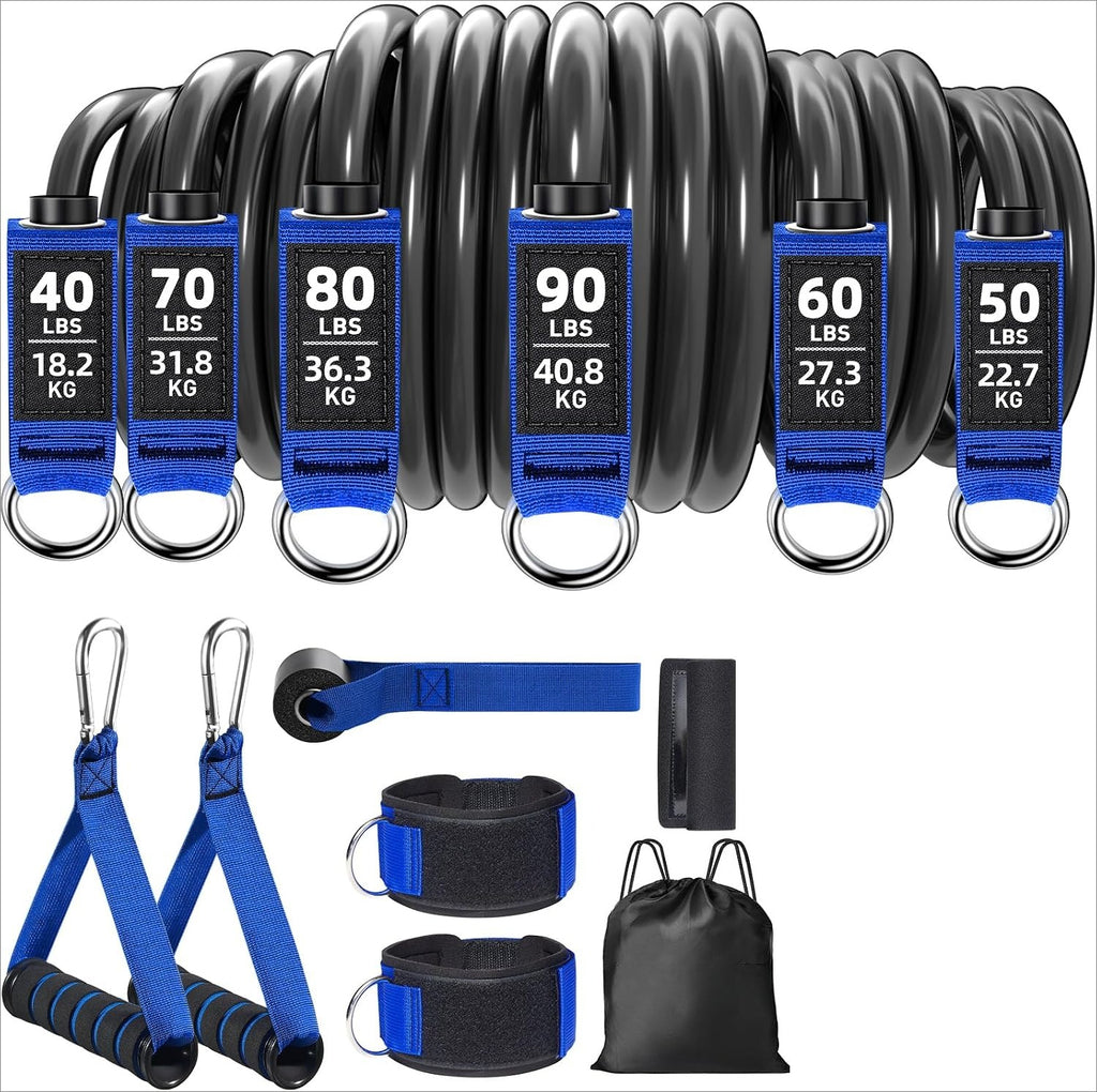 Handled Workout Resistance Bands Set