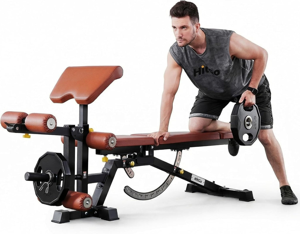 Adjustable Weight Bench with Attachments