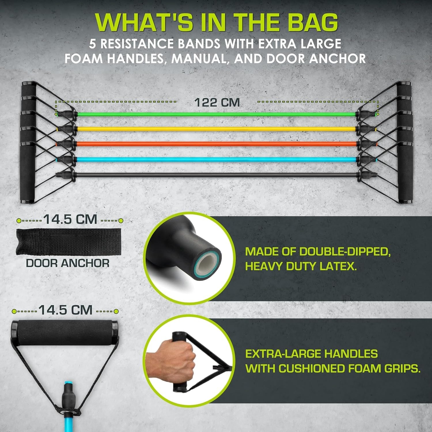 Stackable Fitness Resistance Bands
