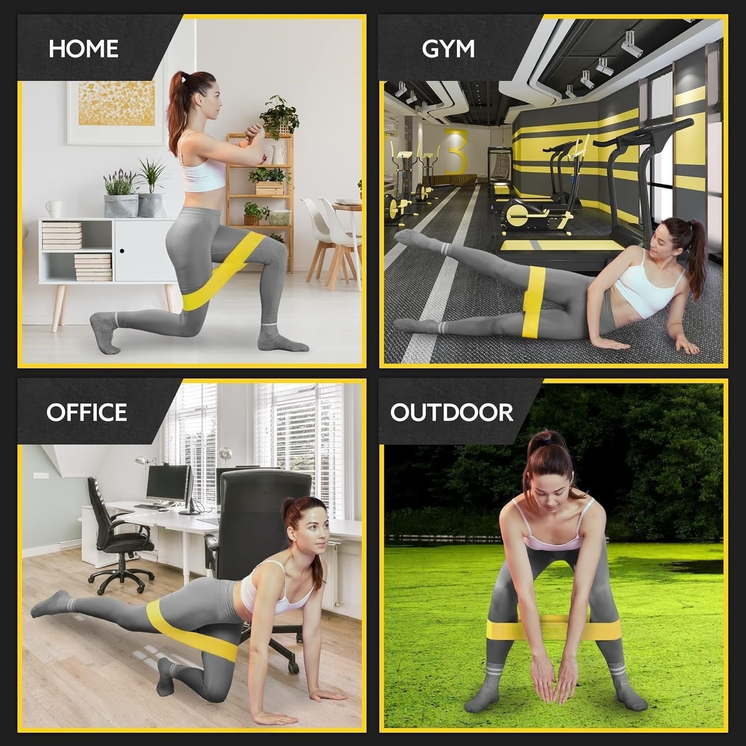 5 Level Fabric Glute Booty Bands Set
