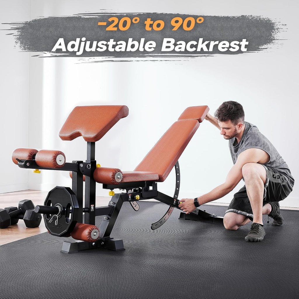 Adjustable Weight Bench with Attachments